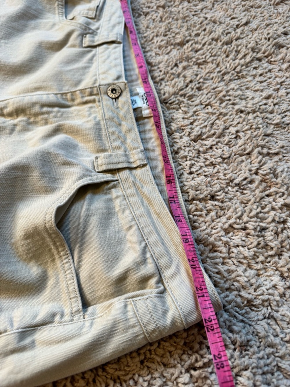 Cato Woman 22W Khaki Straight Leg Pants Stretch Denim Beige Casual Classic - Picture 15 of 16